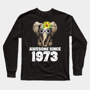 Awesome since 1973 47 Years Old Bday Gift 47th Birthday Long Sleeve T-Shirt